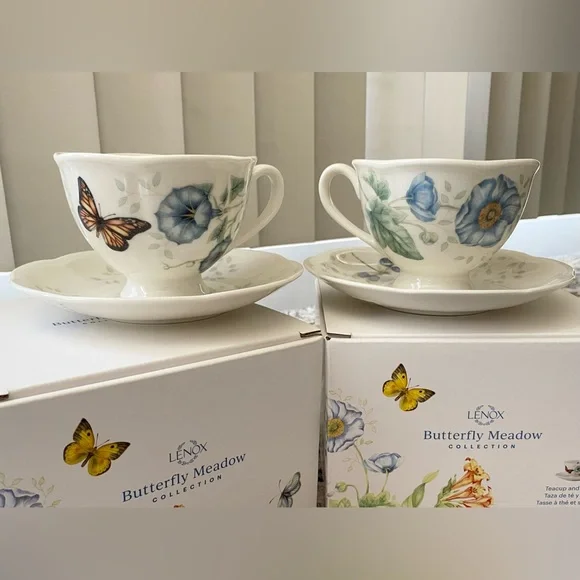 Lenox Butterfly Meadow cup & saucer x 2 - Picture 6 of 16
